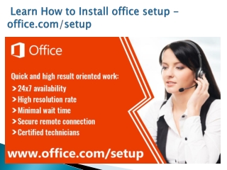Learn How to Install office setup - office.com/setup