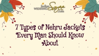 9 Types of Nehru Jackets for Men