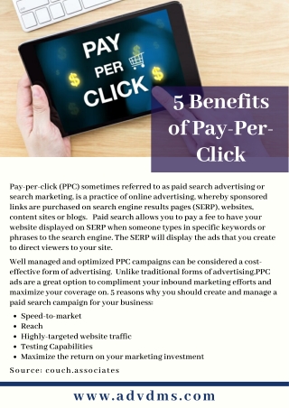 5 Benefits of Pay-Per-Click