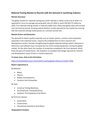 Global Material Testing market Analysis-2019