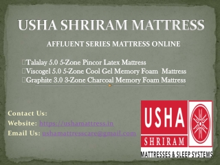 Usha Shriram Mattress – Affluent Series Mattress Collection