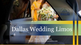 Dallas Wedding Limo-Wedding Transportation