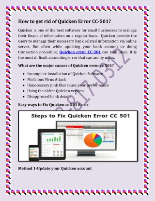 How to get rid of Quicken Error CC-501?