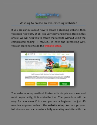 Wishing to create an eye-catching website?