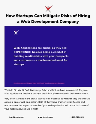How Startups Can Mitigate Risks of Hiring a Web Development Company