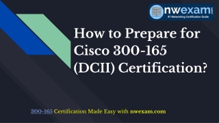 [PDF] 300-165_CCNP Data Center (DCII) Certification Exam Details Sample Question Answer