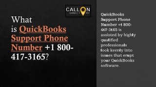 What is QuickBooks Support Phone Number 1 800-417-3165? 