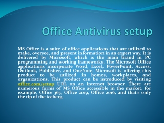 www.office.com/setup | Antivirus Office Product Key