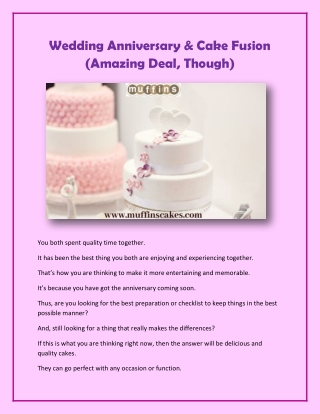 Wedding Anniversary & Cake Fusion (Amazing Deal, Though)