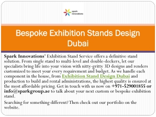 Bespoke Exhibition Stands Design Dubai