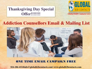 Addiction Counsellors Email & Mailing data