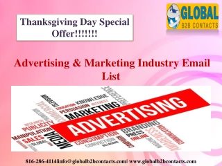 Advertising & Marketing Industry Email data