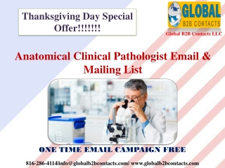 Anatomical Clinical Pathologist Email & Mailing data