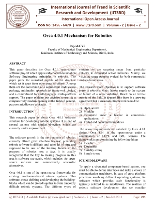 Orca 4.0.1 Mechanism for Robotics