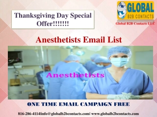 Anesthetists Email data