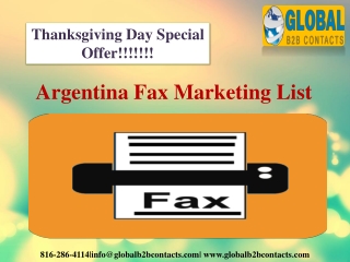 Argentina Fax Marketing data