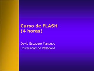 Curso de FLASH (4 horas)