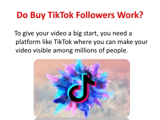 Do Buy TikTok Followers Work?