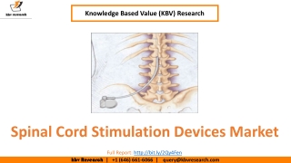 Spinal Cord Stimulation Devices Market Size- KBV Research