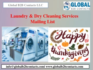 Laundry & Dry Cleaning Services Mailing List