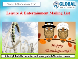 Leisure & Entertainment Mailing List