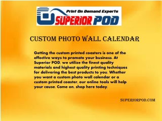Superiorpod.com - Custom Photo Wall Calendar