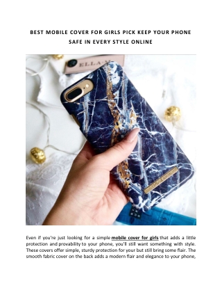 BEST MOBILE COVER FOR GIRLS PICK KEEP YOUR PHONE SAFE IN EVERY STYLE ONLINE