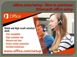 office.com/setup - How to purchase Microsoft office setup