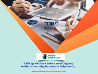 6 Things to check before selecting any online accounting homework help service