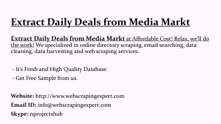 Extract Daily Deals from Media Markt