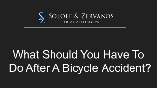 What Should You Do After A Bicycle Accident?