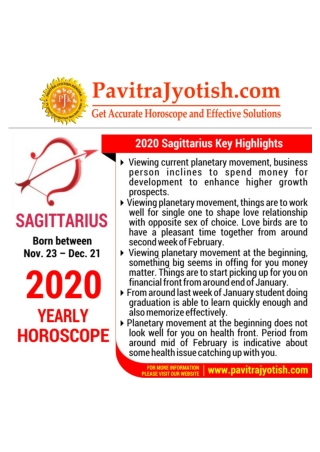 2020 Sagittarius Yearly Horoscope