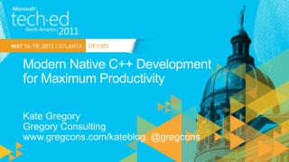 Modern Native C++ Development for Maximum Productivity