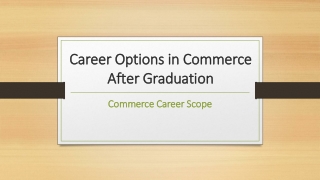 Career Options in Commerce after Graduation