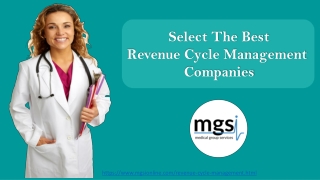 Select The Best Revenue Cycle Management Companies