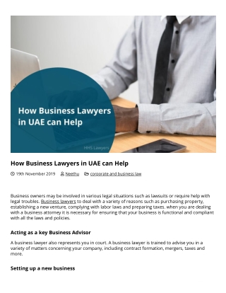business lawyers in Dubai