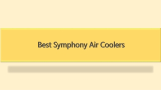 Best Symphony Air Coolers