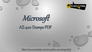 Microsoft AZ-400 Exam Dumps - AZ-400 Dumps PDF | Exam4Help.com