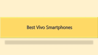 Best Vivo Smartphones