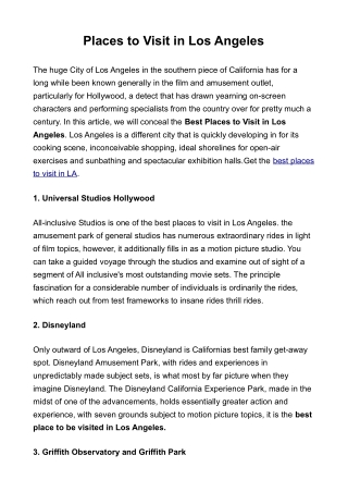 places to visit in LA
