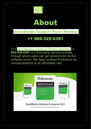 About QuickBooks Support Phone Number 1 800-329-0391