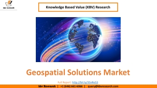 Geospatial Solutions Market Size- KBV Research