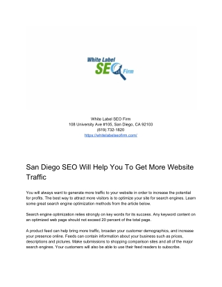 San Diego SEO Services