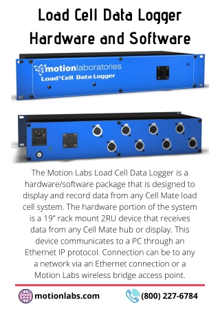 Load Cell Data Logger Hardware and Software