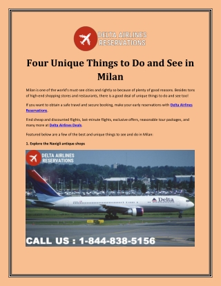 Four Unique Things to Do and See in Milan