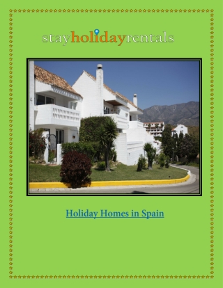 Holiday Homes in Spain