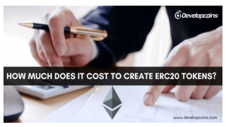 How much does it cost to create ERC20 tokens?