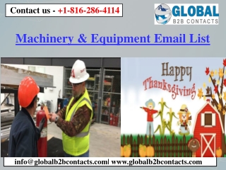 Machinery & Equipment Email List