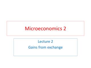 Microeconomics 2