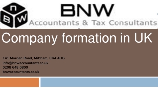 Company formation in UK